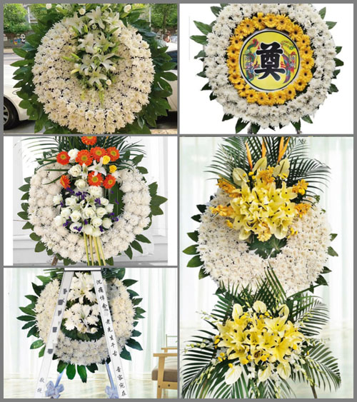 山东青岛平度市新河镇院后刘村花圈速递