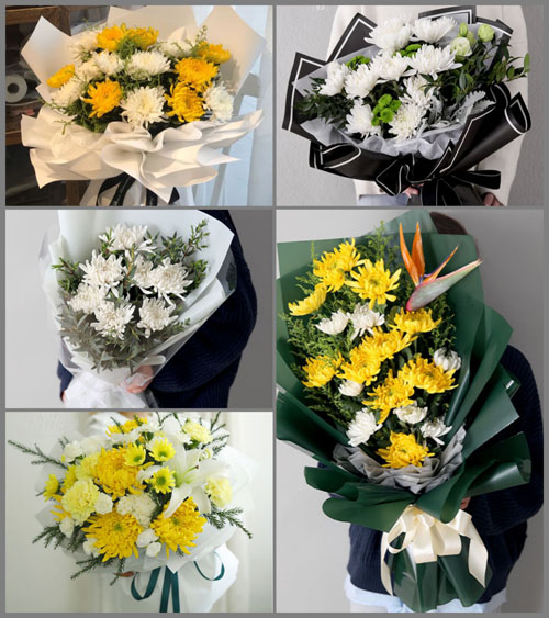 山东青岛平度市新河镇院后刘村白事花束代送
